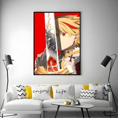 Anime Fate strange Fake Saber Wall Art