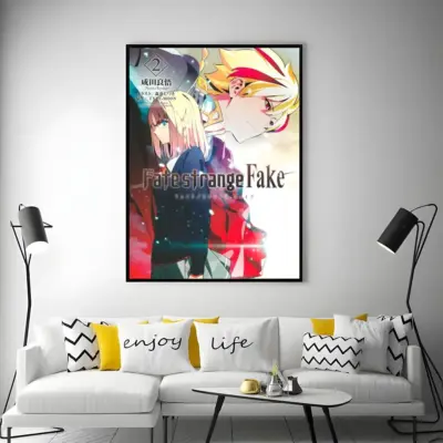 Anime Fate strange Fake Ayaka Sajyou And Saber Wall Art