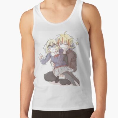 New Fate Strange Fake Saber And Ayaka Sajyou Tank Top