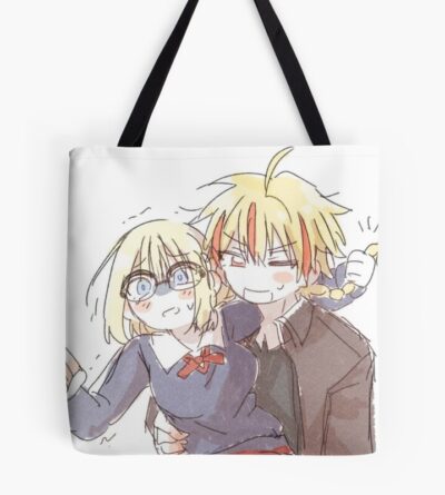 Fate Strange Fake Saber And Ayaka Sajyou Chibi Tote Bag