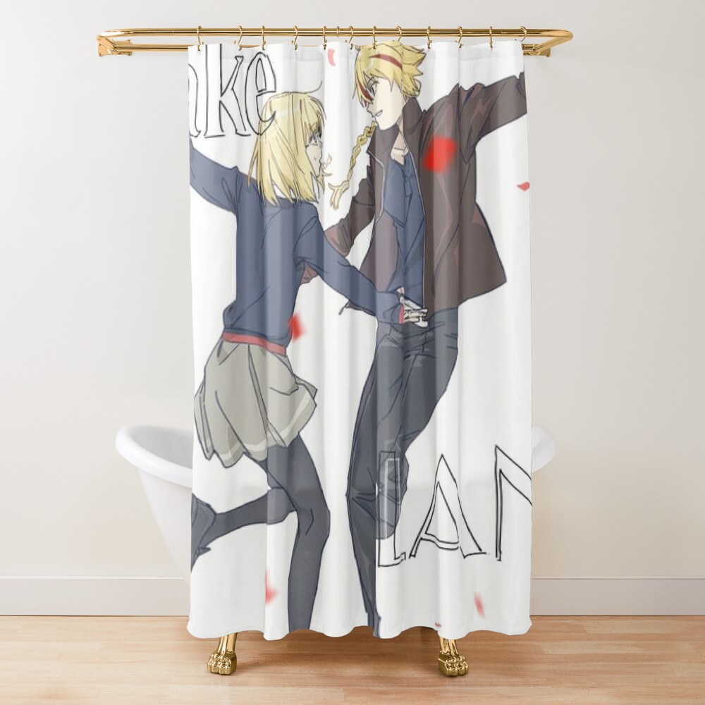 Fate Strange Fake Saber And Ayaka Sajyou Shower Curtain