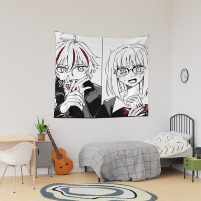 Fate Strange Fake Saber And Ayaka Sajyou Classic Design Tapestry