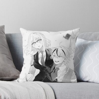 New Design Fate Strange Fake Ayaka Sajyou And Saber Throw Pillow