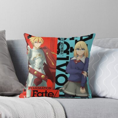 Best Selling Fate Strange Fake Ayaka Sajyou And Saber Throw Pillow